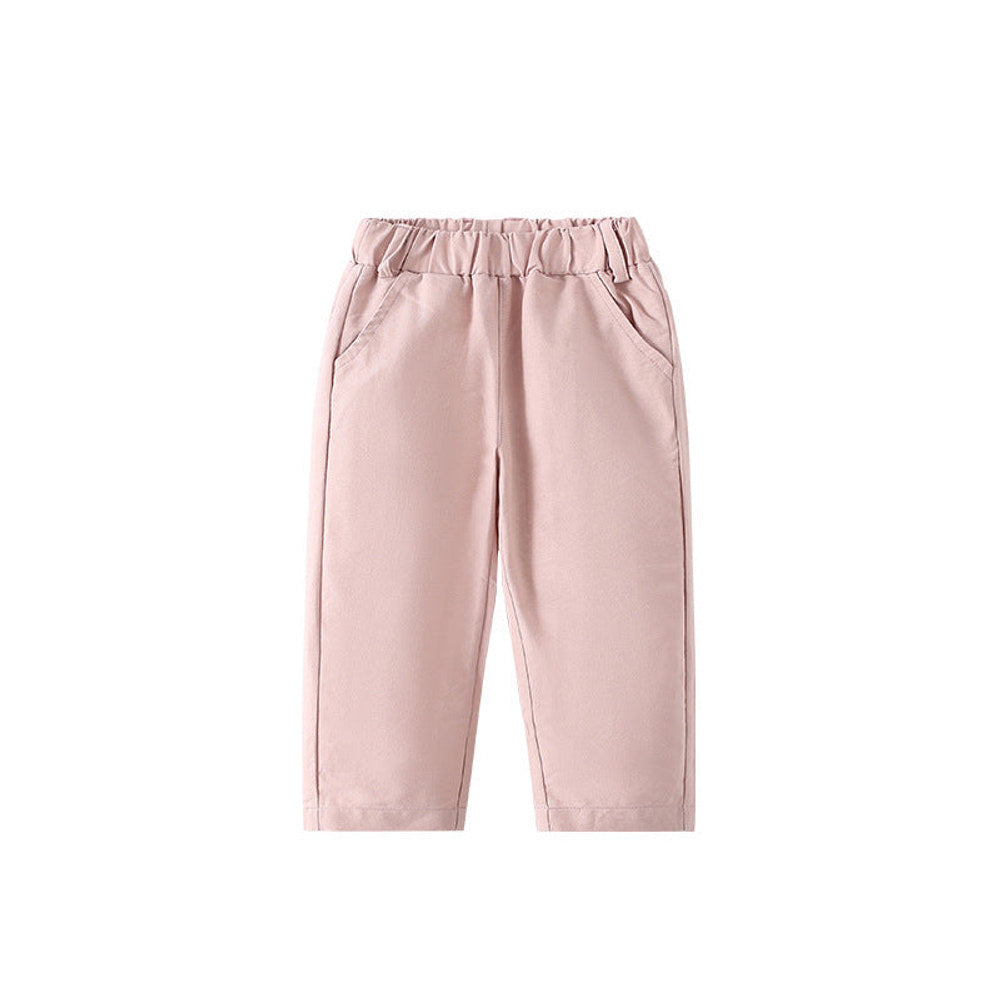 MyKids-USA® Modern Baby Kids Girls Pink Solid Color Pants