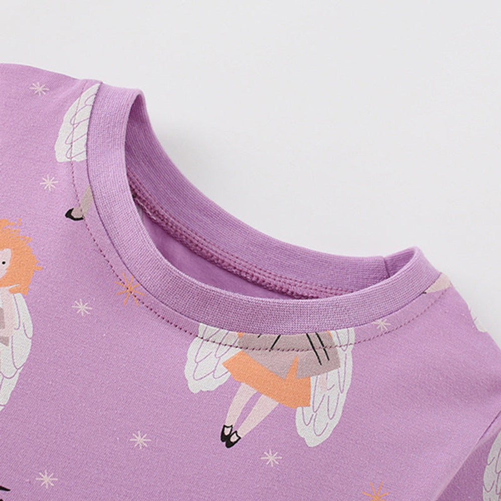 MyKids-USA® Spring and Autumn Arrival Kids Girls Cartoon Pattern Long Sleeves Cute Dress