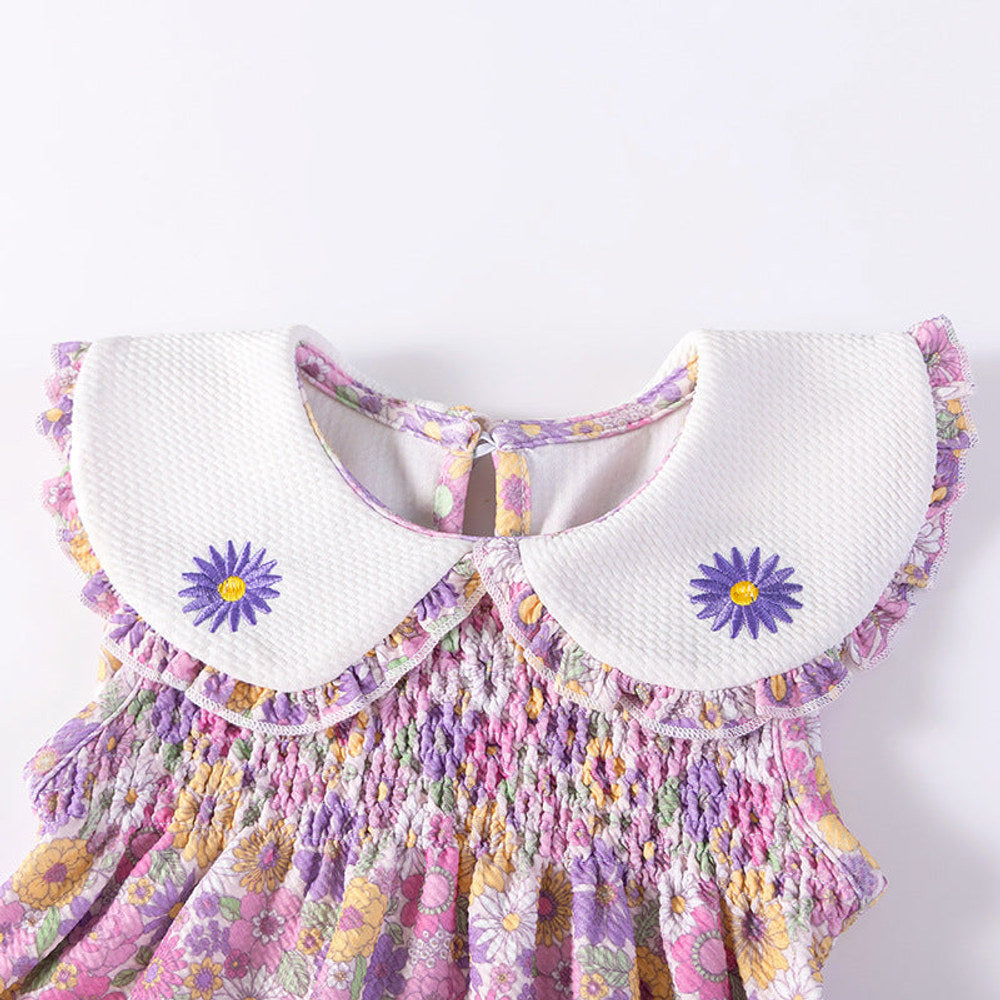 MyKids-USA® Summer Arrival Flowers Pattern Sleeveless Dress for Stylish Girls