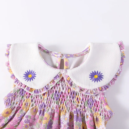 MyKids-USA® Summer Arrival Flowers Pattern Sleeveless Dress for Stylish Girls