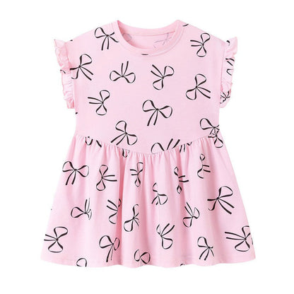 MyKids-USA® Summer Arrival Butterfly-bows Pattern Sleeveless Dress for Stylish Girls