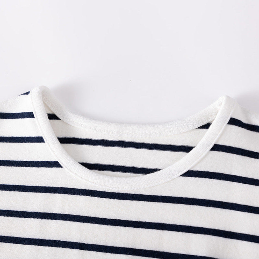 MyKids-USA® Summer Hot Selling Baby Kids Girls Short Sleeves Striped Pattern T-shirt and Plain Shorts Clothing Set