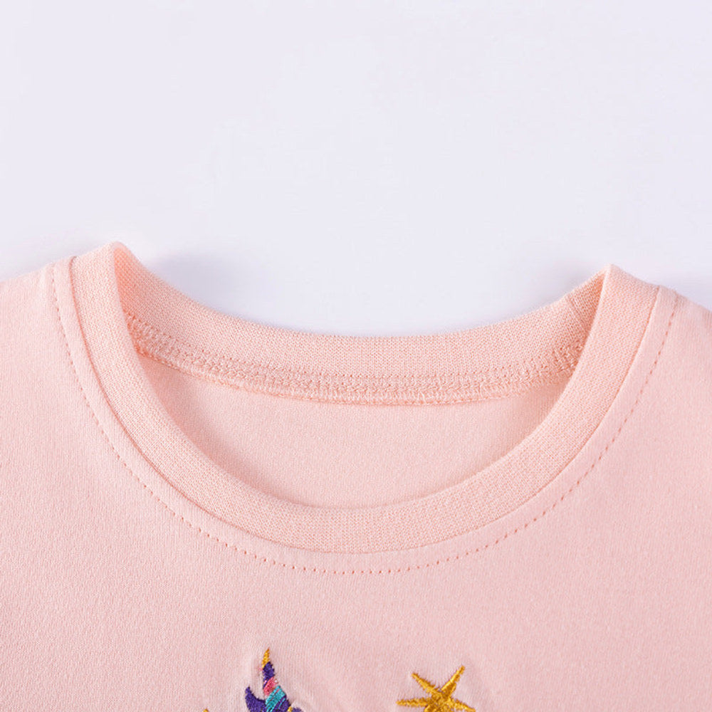 MyKids-USA® Baby Kids Girls Short Sleeves Cartoon Pattern T-shirt and Striped Pants Clothing Set