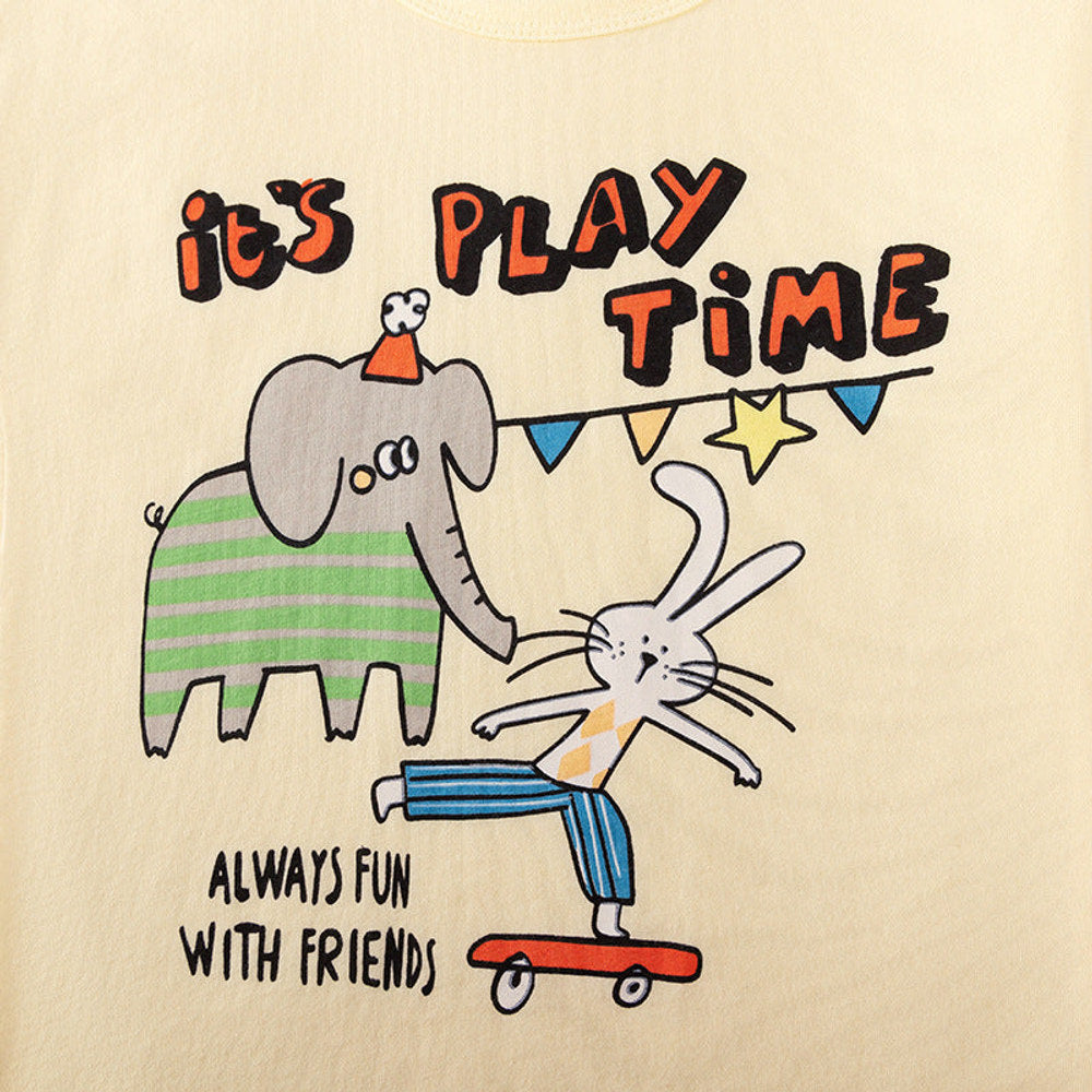 MyKids-USA® Summer Hot Selling Baby Kids Girls Short Sleeves Cartoon Pattern T-shirt and Plain Shorts Clothing Set