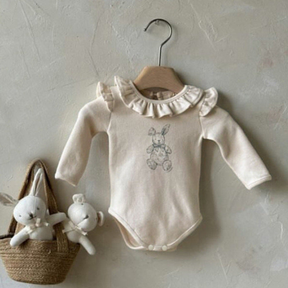 MyKids-USA® Baby Girls Rabbits Pattern Long Sleeves Bodysuit