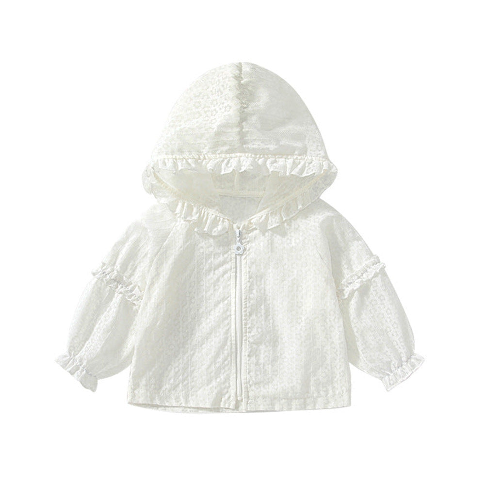 MyKids-USA® European and American Style Baby Kids Girls Flowers Pattern Solid Color Coat with Long Sleeves