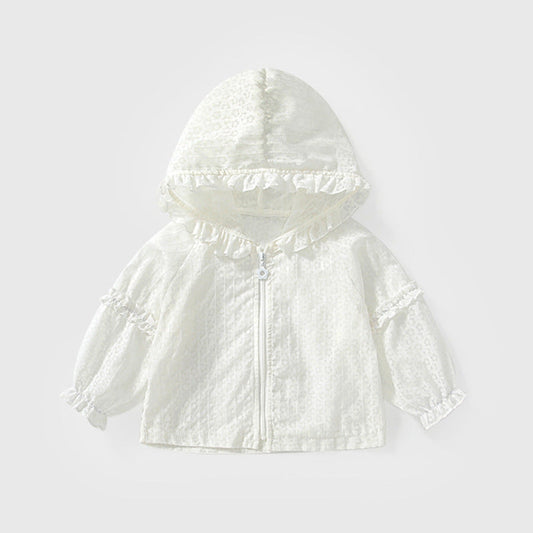MyKids-USA® European and American Style Baby Kids Girls Flowers Pattern Solid Color Coat with Long Sleeves