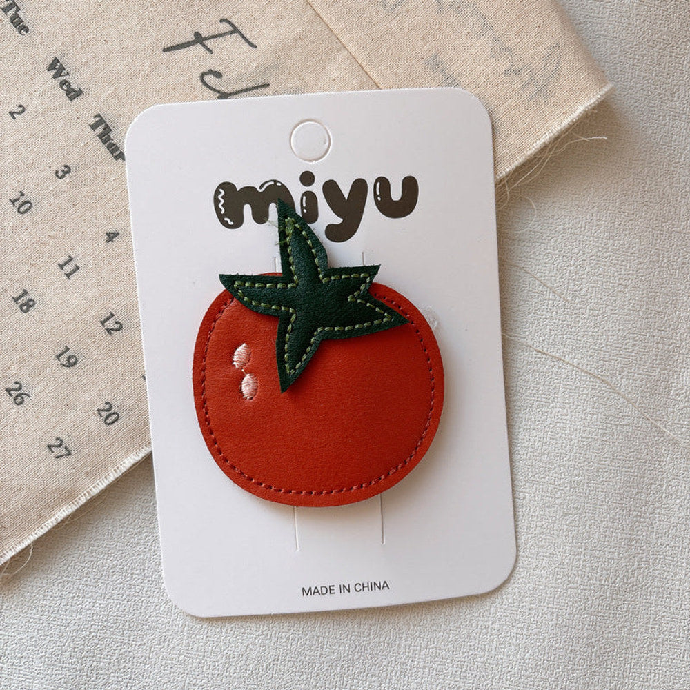 MyKids-USA® Cartoon Leather Hair Clips for Girls – Cute Style Side Hair Accessories