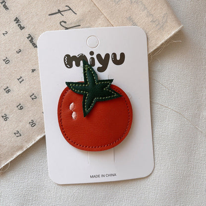 MyKids-USA® Cartoon Leather Hair Clips for Girls – Cute Style Side Hair Accessories