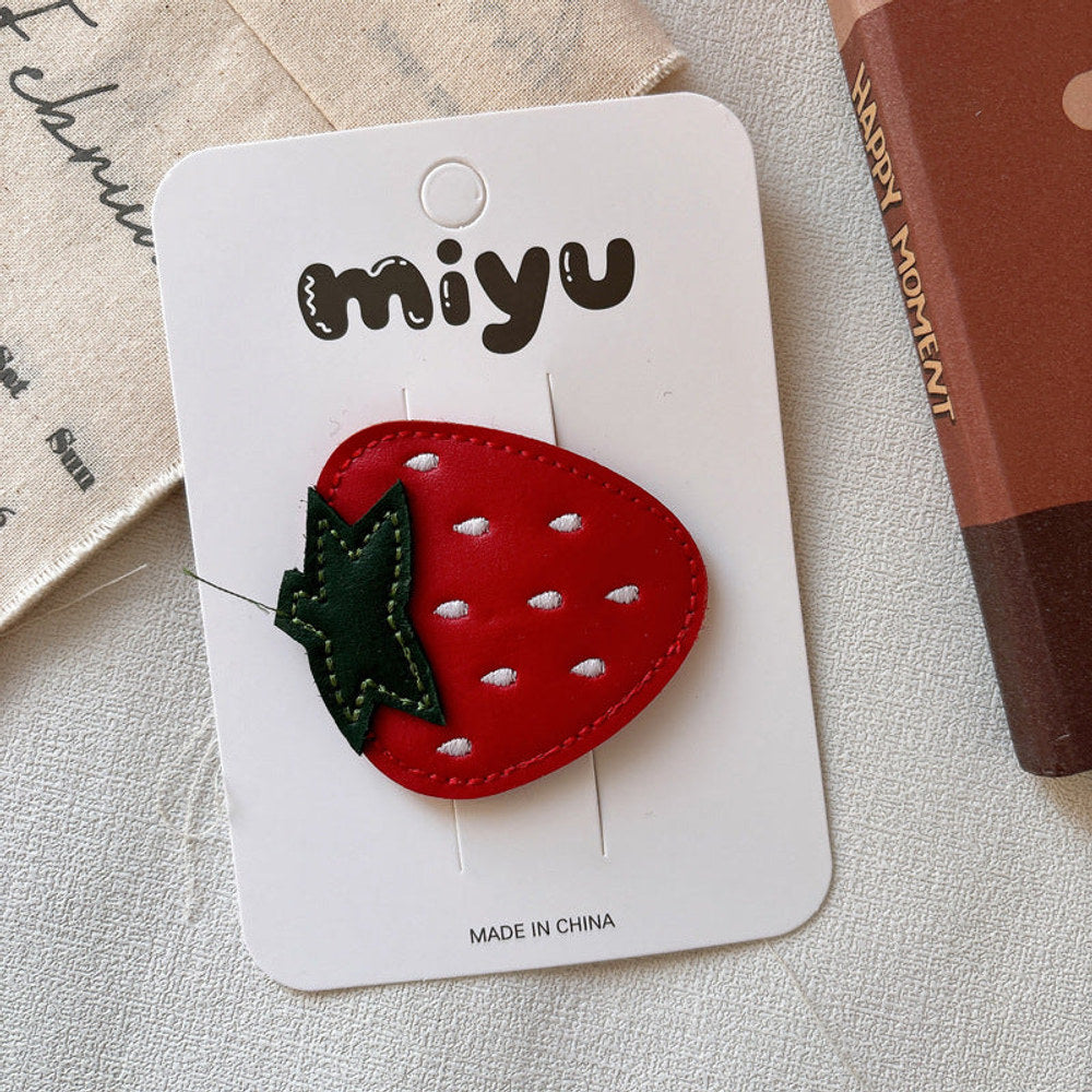 MyKids-USA® Cartoon Leather Hair Clips for Girls – Cute Style Side Hair Accessories