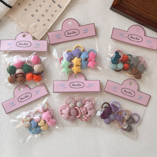 MyKids-USA® Collection of 10 Versatile Colorful Hair Ties
