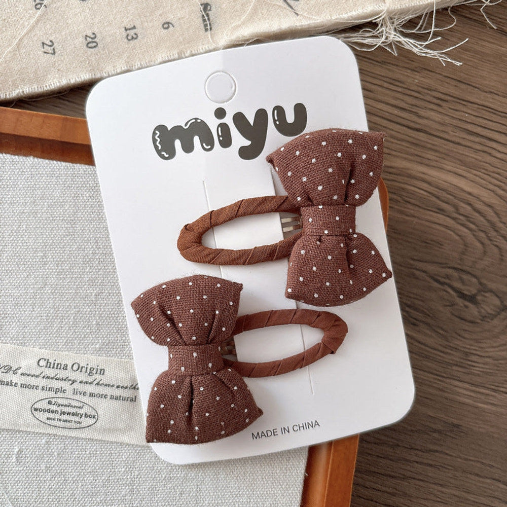 MyKids-USA® Collection of 2 Versatile Butterfly-bows Decorated Hair Clips