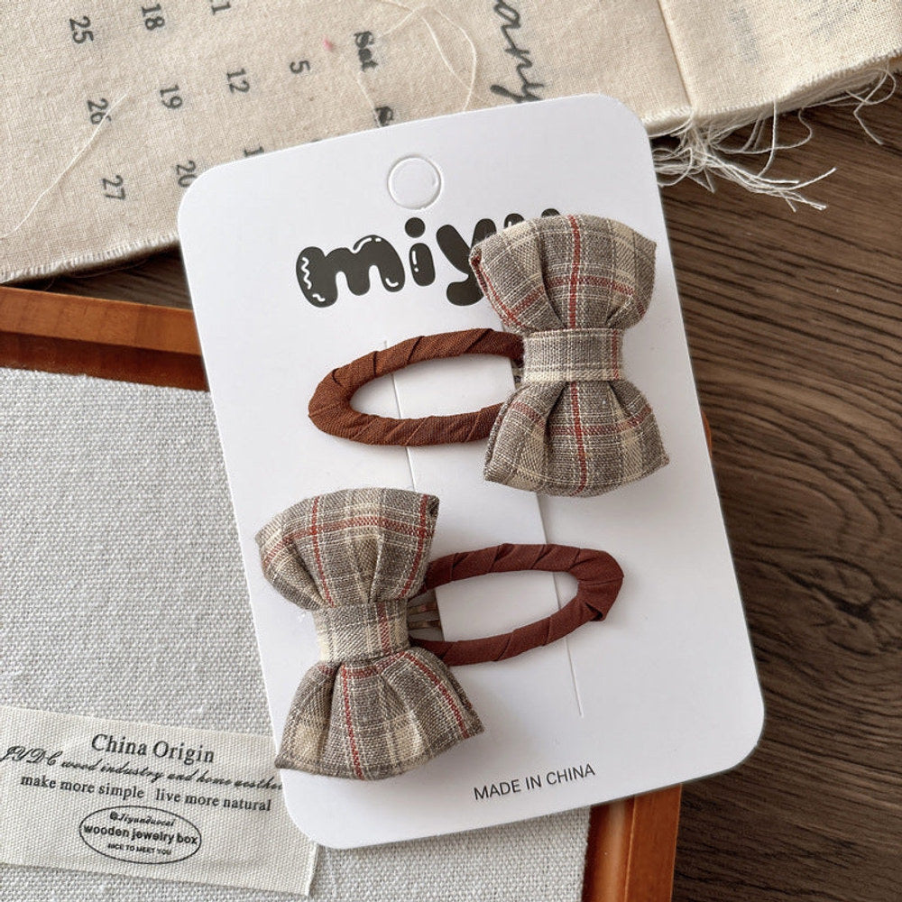 MyKids-USA® Collection of 2 Versatile Butterfly-bows Decorated Hair Clips