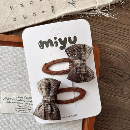 MyKids-USA® Collection of 2 Versatile Butterfly-bows Decorated Hair Clips