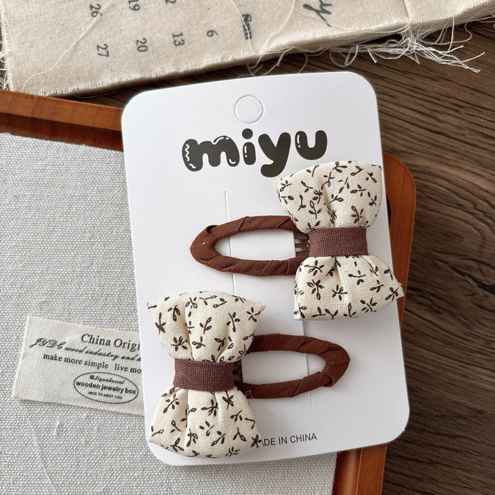 MyKids-USA® Collection of 2 Versatile Butterfly-bows Decorated Hair Clips