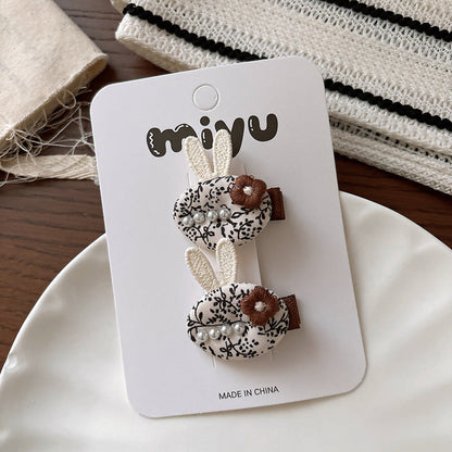 MyKids-USA® Collection of 2 Versatile Cute Shape and Lace Decorated Hair Ties and Hair Clips
