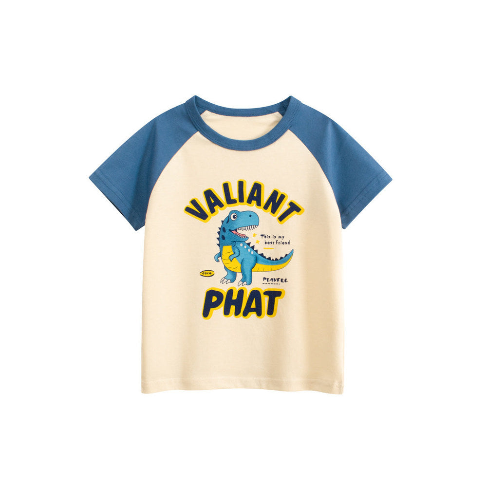 MyKids-USA® Boys and Girls’ Cartoon and Letters Pattern T-shirt in European and American Style