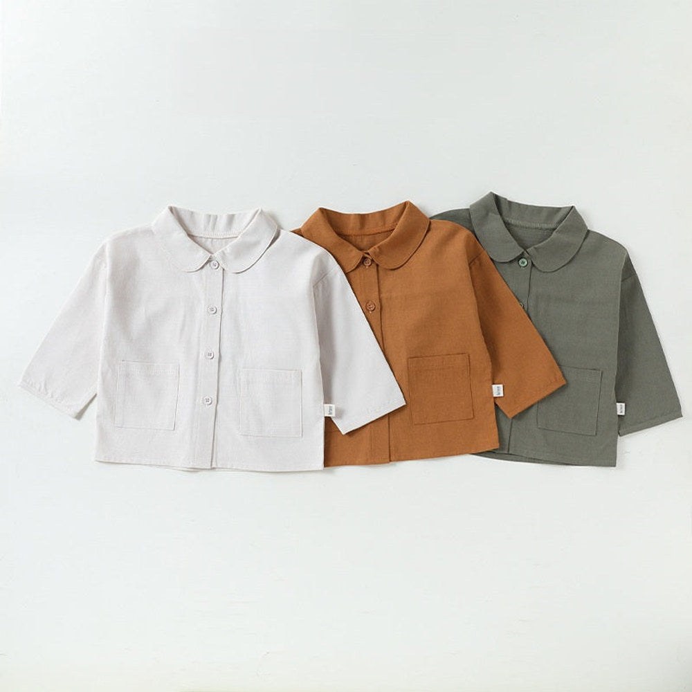 MyKids-USA® Baby Kids Unisex Solid Color Shirt