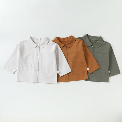 MyKids-USA® Baby Kids Unisex Solid Color Shirt