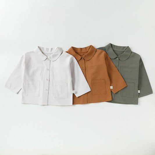 MyKids-USA® Baby Kids Unisex Solid Color Shirt