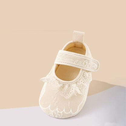 MyKids-USA® Baby Girl Cute Flowers Embroidered Toddler Soft-Sole Walking Shoes
