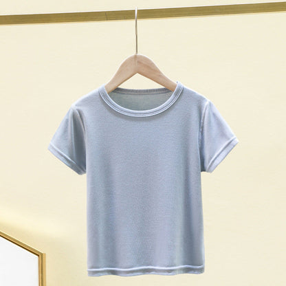 MyKids-USA® Boys and Girls’ Solid Color T-shirt in European and American Style