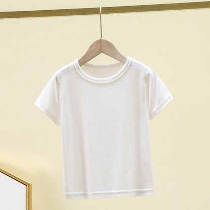 MyKids-USA® Boys and Girls’ Solid Color T-shirt in European and American Style