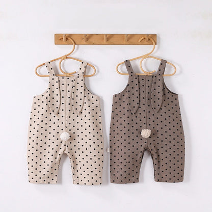 MyKids-USA® Baby Unisex Sleeveless Dots Pattern Rompers Overalls