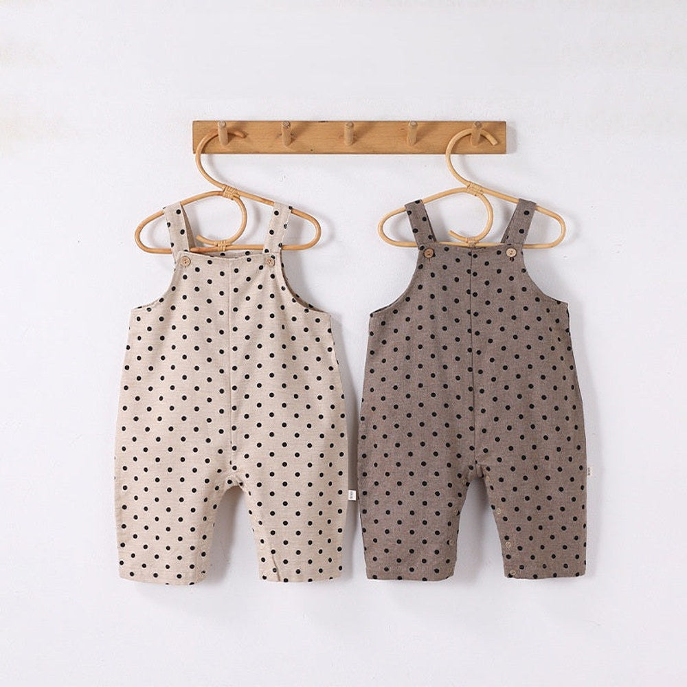 MyKids-USA® Baby Unisex Sleeveless Dots Pattern Rompers Overalls