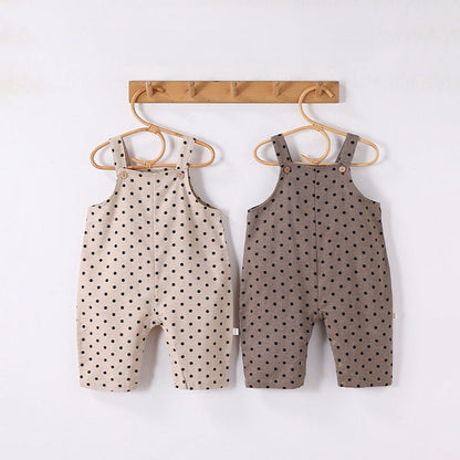 MyKids-USA® Baby Unisex Sleeveless Dots Pattern Rompers Overalls