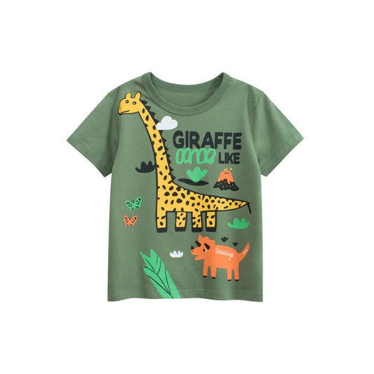 MyKids-USA® Boys and Girls’ Cartoon and Letters Pattern T-shirt in European and American Style