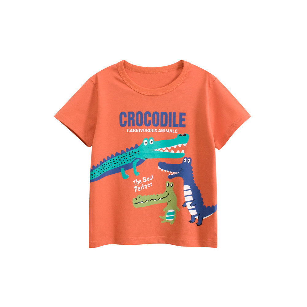MyKids-USA® Boys and Girls’ Cartoon and Letters Pattern T-shirt in European and American Style