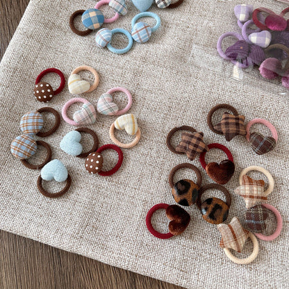 MyKids-USA® Collection of 10 Versatile Geometric Shape Decorated Hair Ties