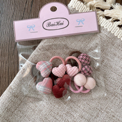 MyKids-USA® Collection of 10 Versatile Geometric Shape Decorated Hair Ties
