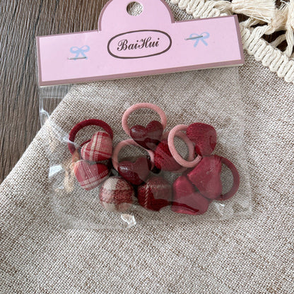 MyKids-USA® Collection of 10 Versatile Geometric Shape Decorated Hair Ties