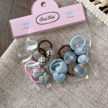MyKids-USA® Collection of 10 Versatile Geometric Shape Decorated Hair Ties