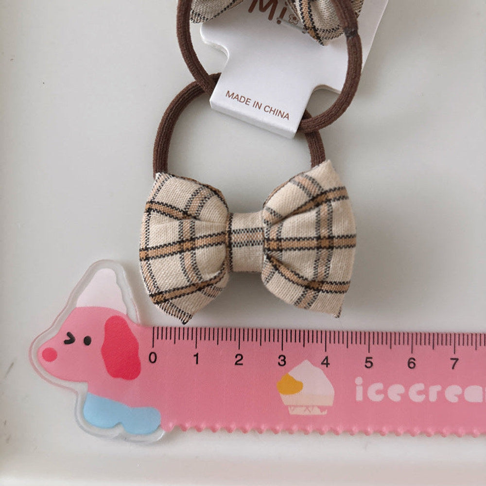 MyKids-USA® Collection of 2 Versatile Cute Butterfly-bow Shape Decorated Hair Ties