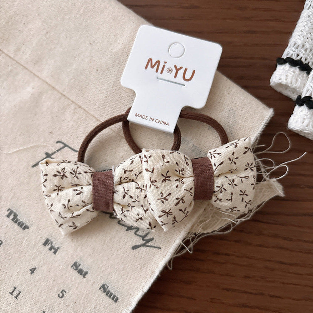 MyKids-USA® Collection of 2 Versatile Cute Butterfly-bow Shape Decorated Hair Ties