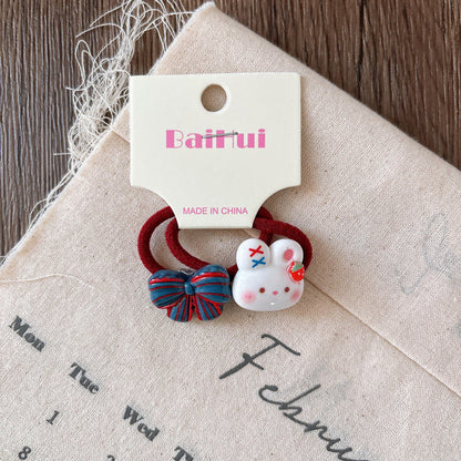 MyKids-USA® Collection of 2 Versatile Cute Resin Shape Decorated Hair Ties