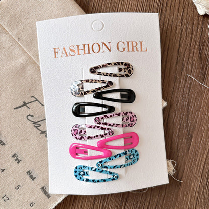 MyKids-USA® Collection of 10 Cute Printed Hollow-out Hair Clips