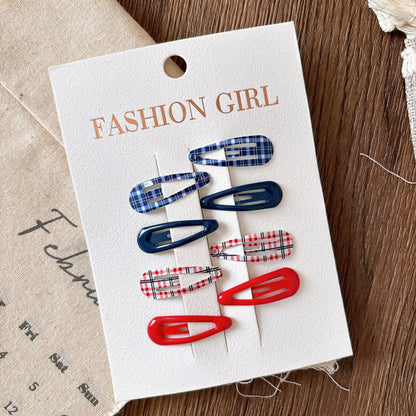 MyKids-USA® Collection of 10 Cute Printed Hollow-out Hair Clips
