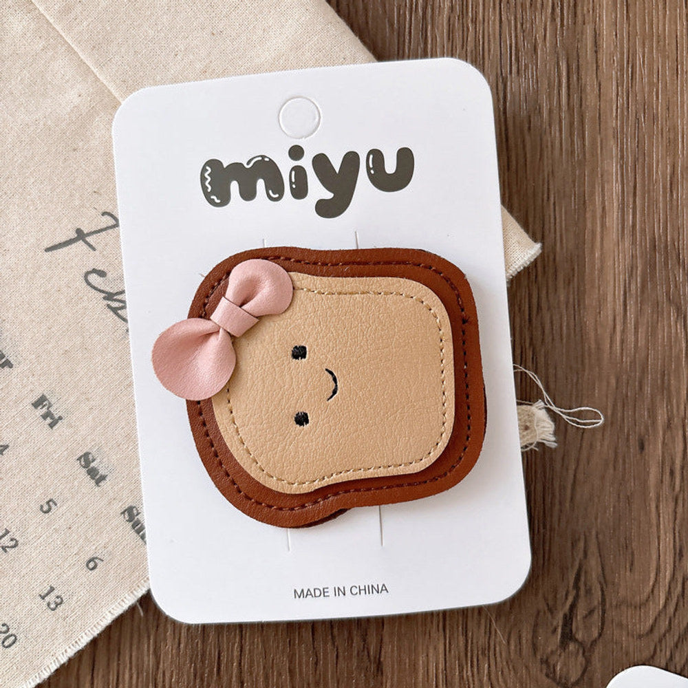 MyKids-USA® Hair Clip – Adorable Leather Cartoon Accessories