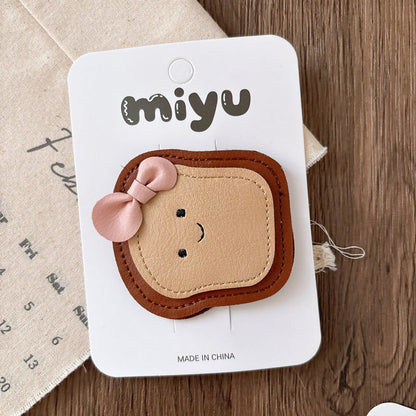 MyKids-USA® Hair Clip – Adorable Leather Cartoon Accessories