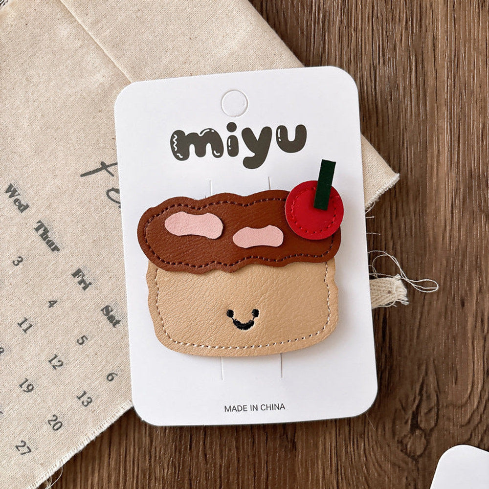 MyKids-USA® Hair Clip – Adorable Leather Cartoon Accessories