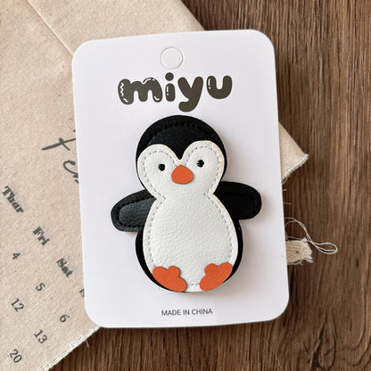 MyKids-USA® Hair Clip – Adorable Leather Cartoon Accessories