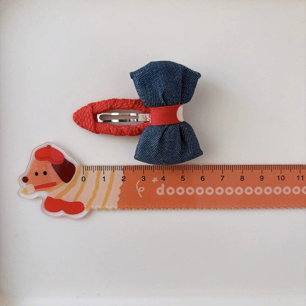 MyKids-USA® Collection of 2 Versatile Cute Color Patchwork Design Hair Clips