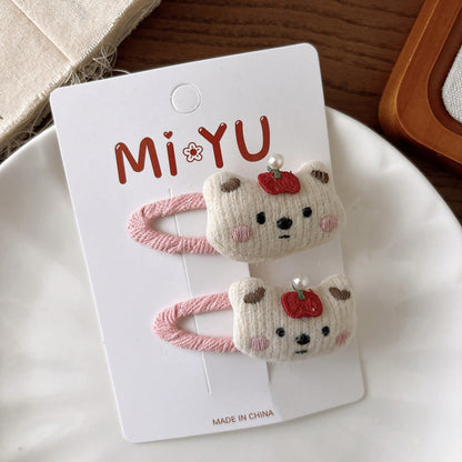 MyKids-USA® Collection of 2 Versatile Cute Animals Cartoon Toys Decorated Hair Clips