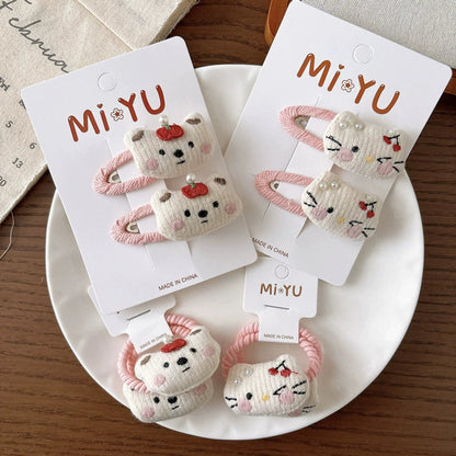 MyKids-USA® Collection of 2 Versatile Cute Animals Cartoon Toys Decorated Hair Clips