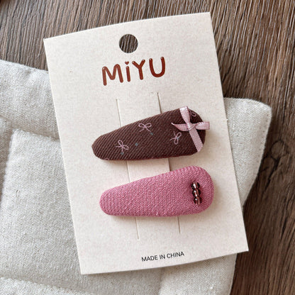 MyKids-USA® Collection of 2 Versatile Cute Shape Decorated Hair Clips