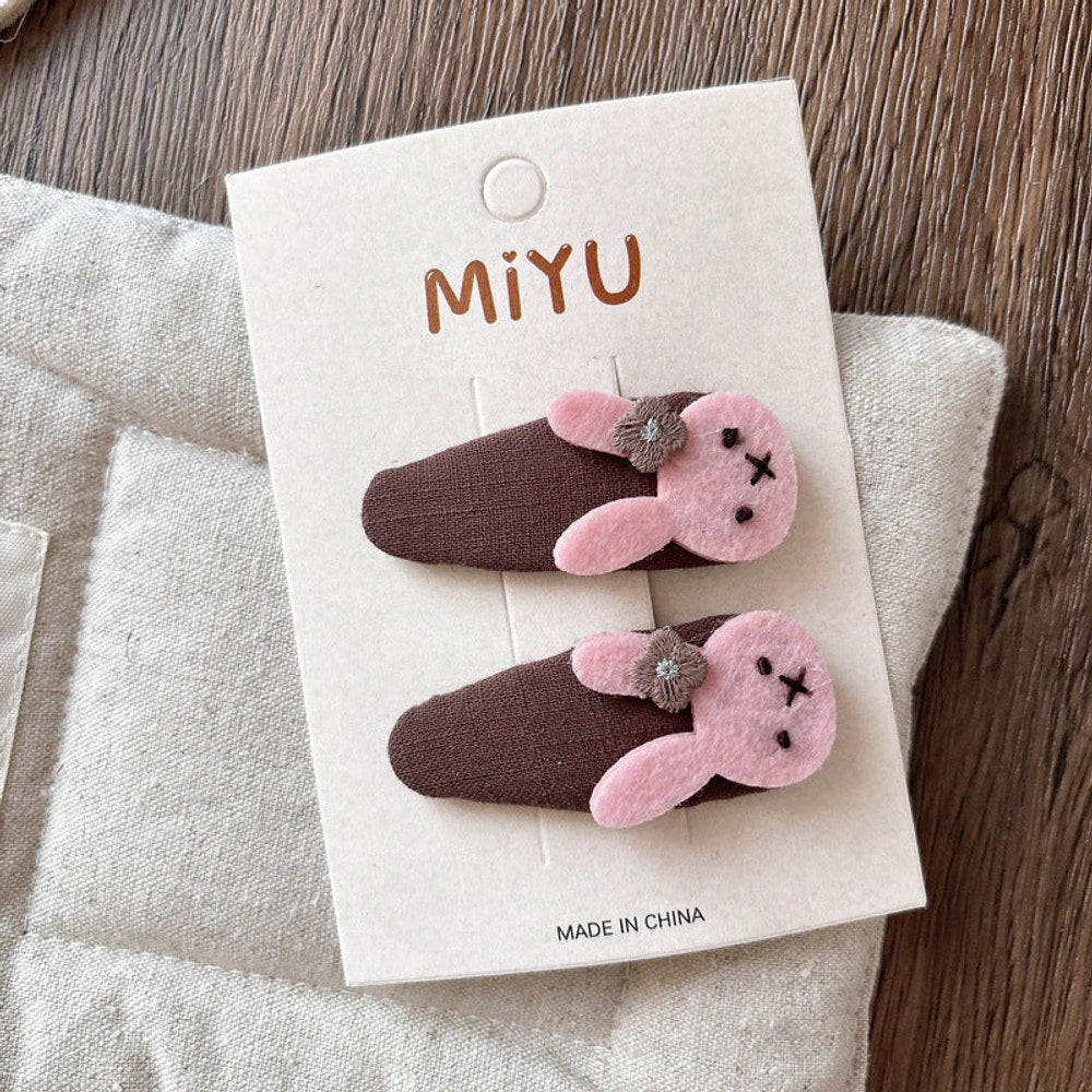 MyKids-USA® Collection of 2 Versatile Cute Shape Decorated Hair Clips